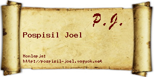 Pospisil Joel névjegykártya
